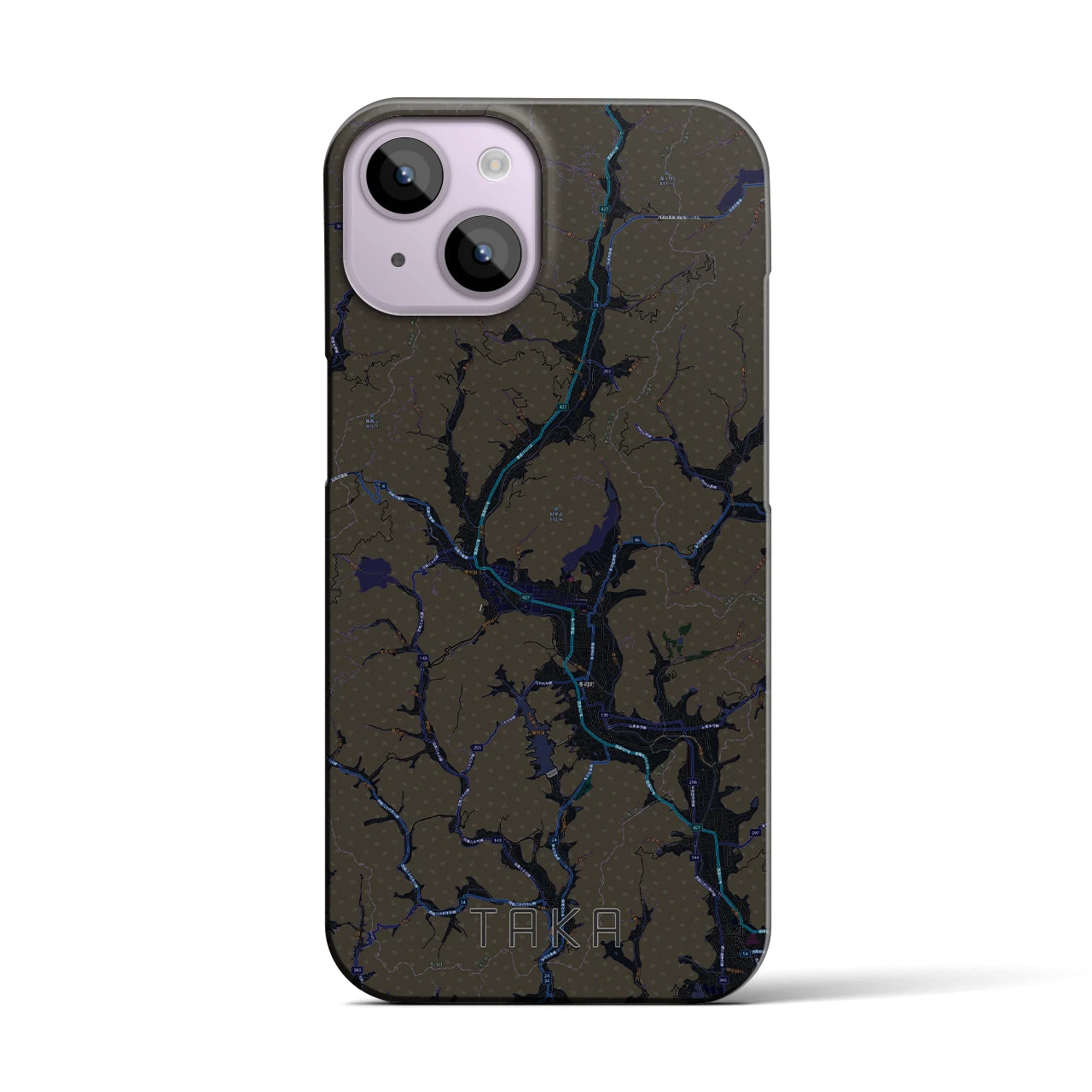 【多可(兵庫県)】地図柄iPhoneケース(バックカバータイプ)