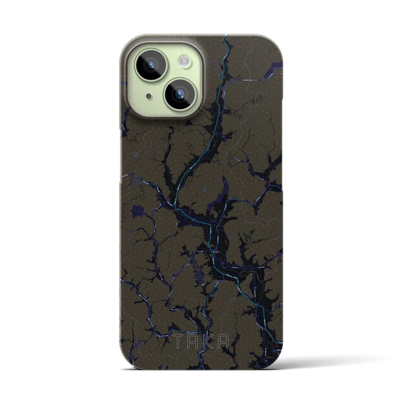 【多可(兵庫県)】地図柄iPhoneケース(バックカバータイプ)
