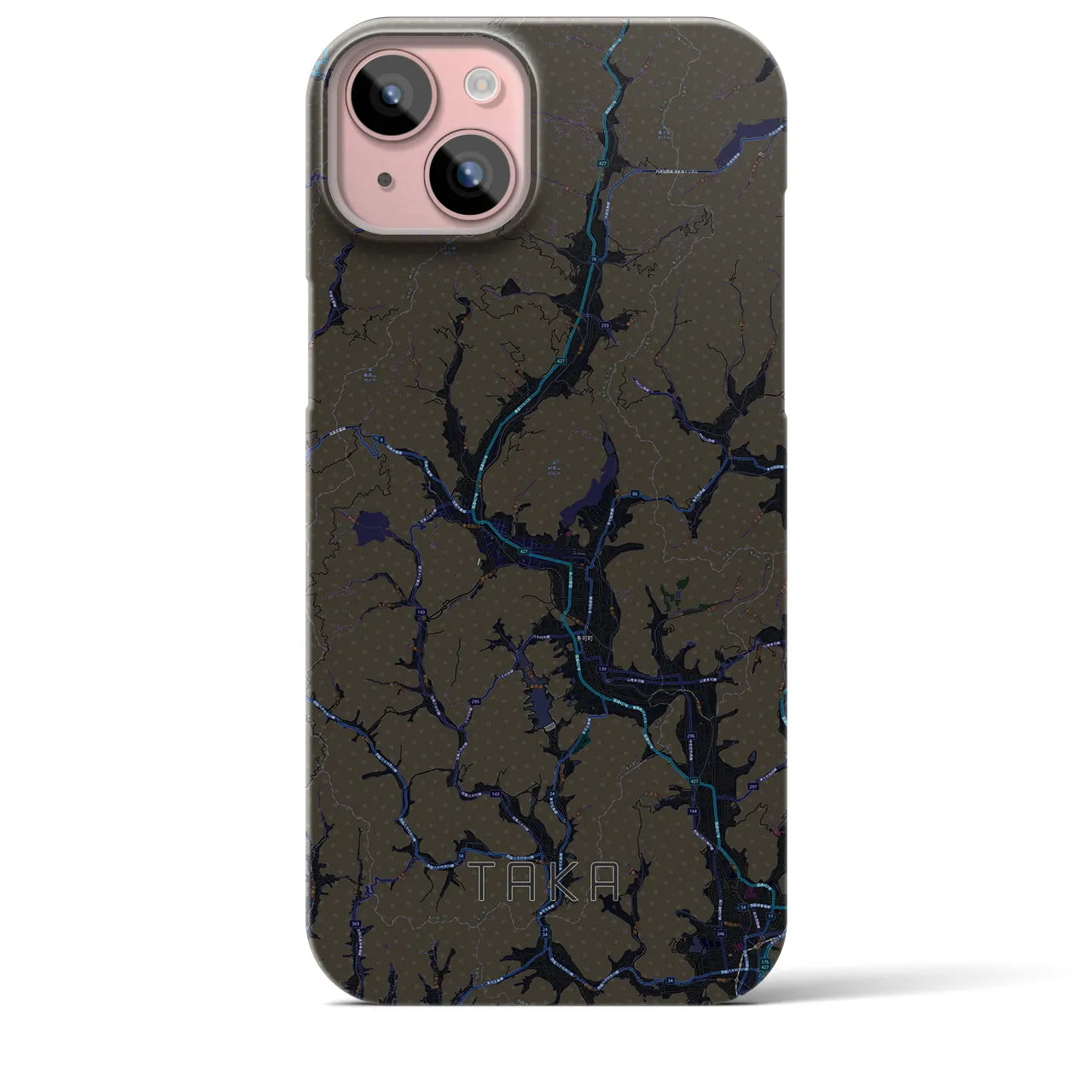【多可(兵庫県)】地図柄iPhoneケース(バックカバータイプ)