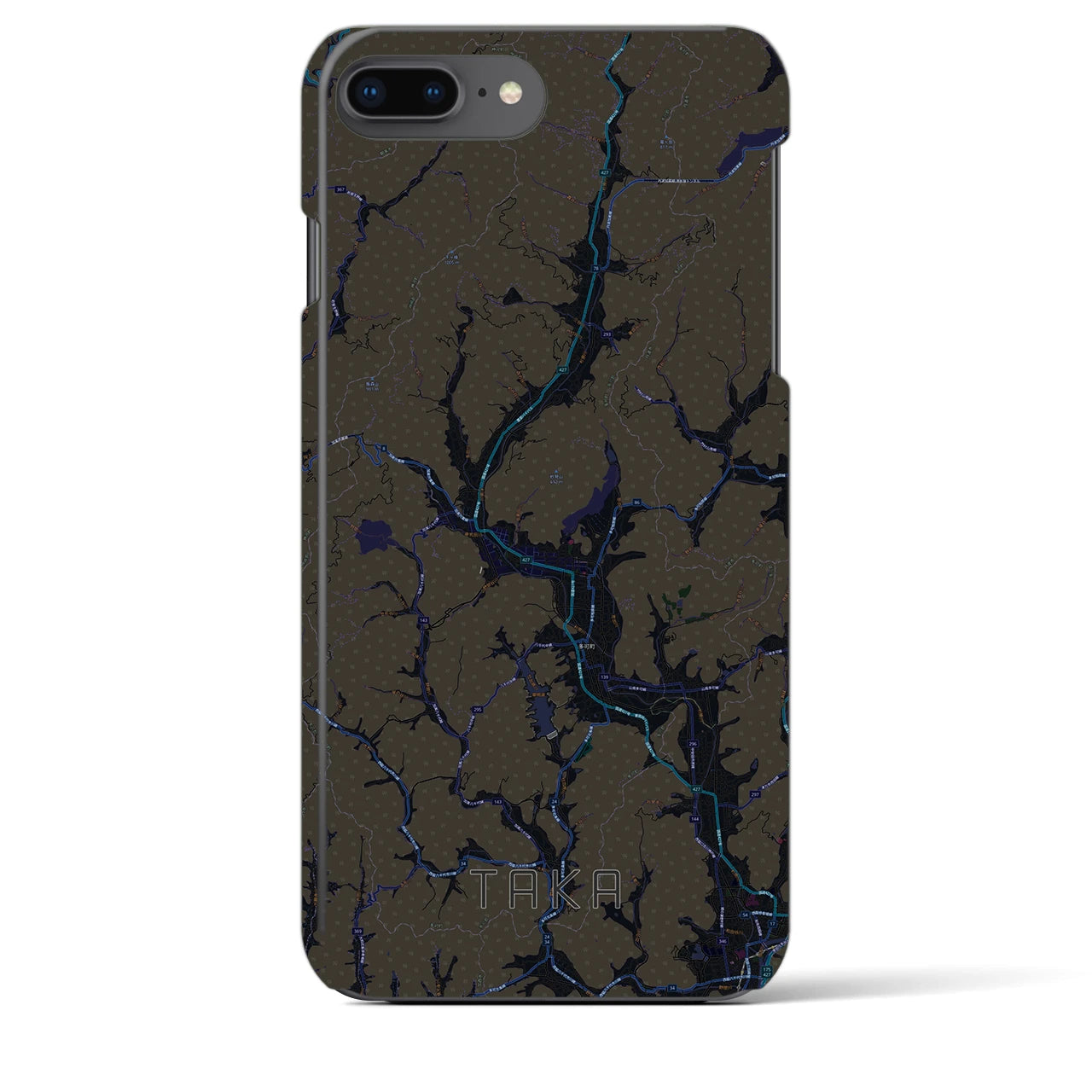 【多可(兵庫県)】地図柄iPhoneケース(バックカバータイプ)