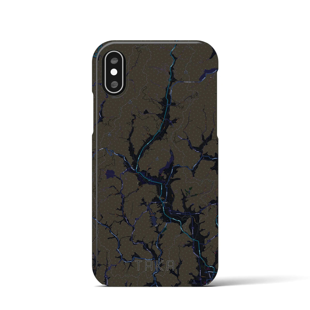 【多可(兵庫県)】地図柄iPhoneケース(バックカバータイプ)
