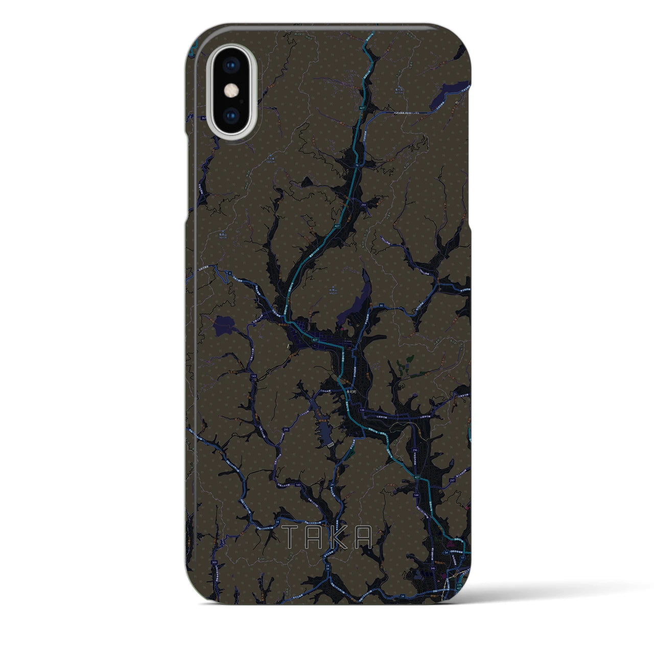 【多可(兵庫県)】地図柄iPhoneケース(バックカバータイプ)