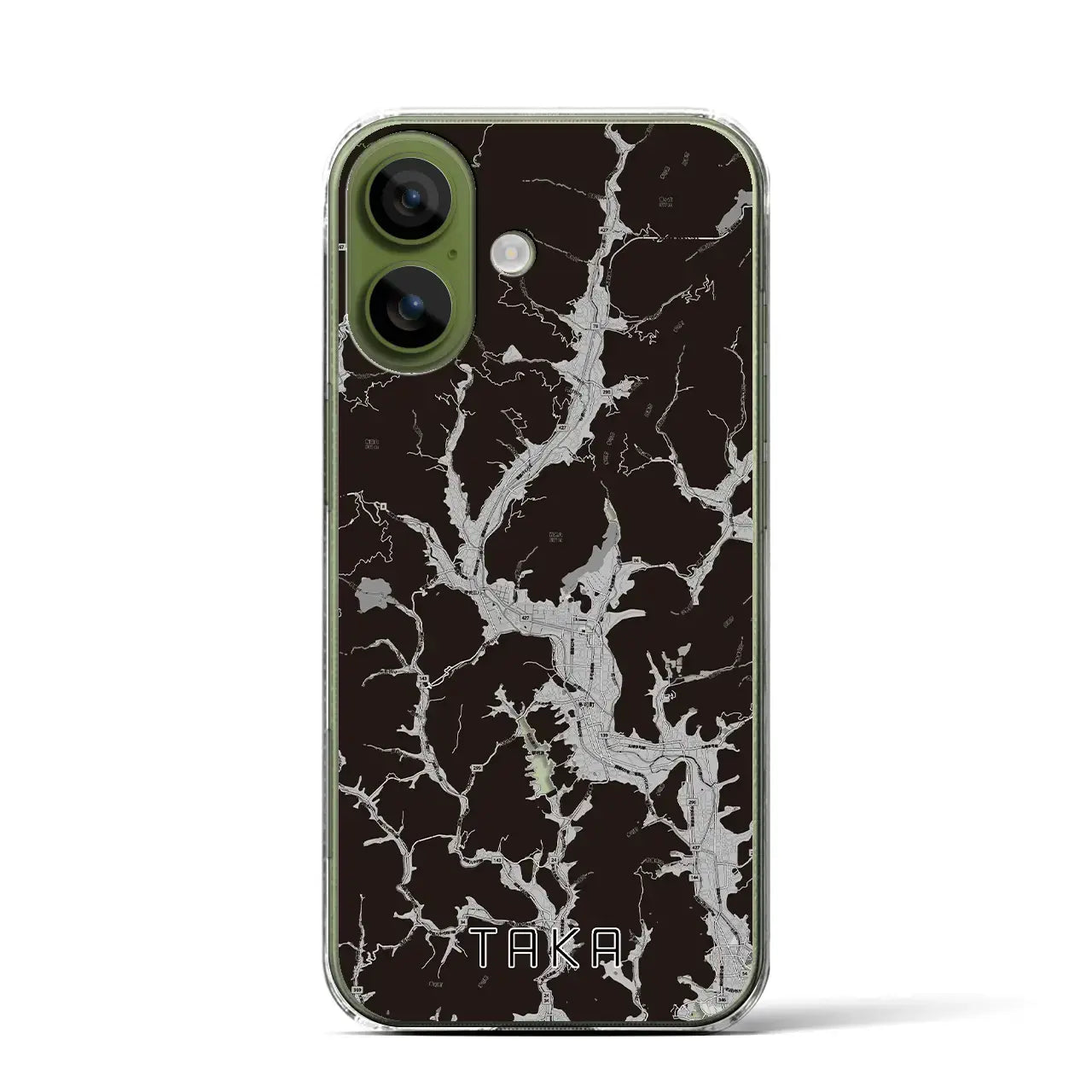 【多可(兵庫県)】地図柄iPhoneケース(クリアタイプ)モノトーン・iPhone 17 Pro Max 用