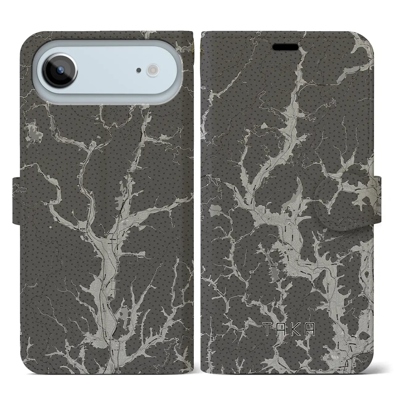 【多可(兵庫県)】地図柄iPhoneケース(手帳タイプ)