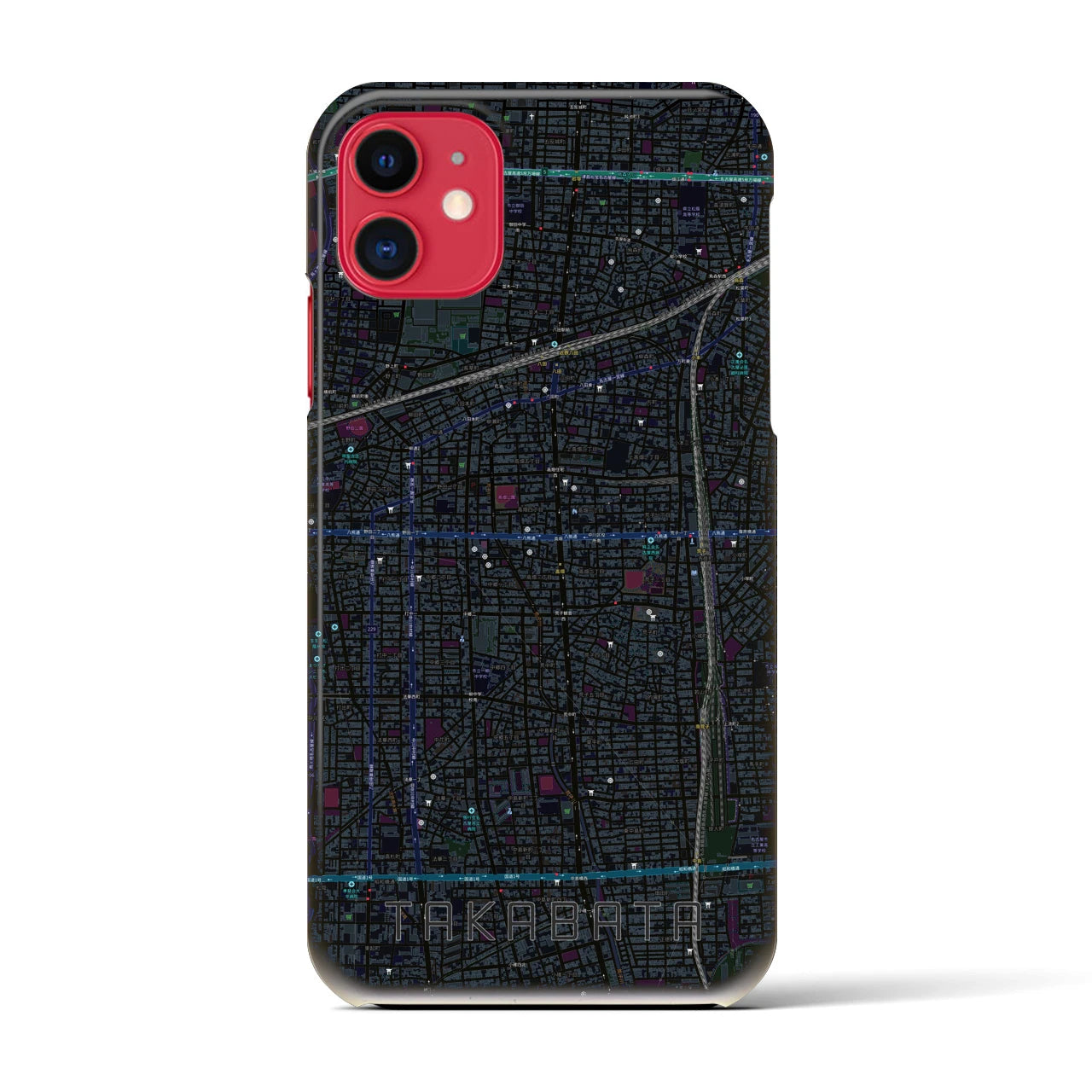【高畑(愛知県)】地図柄iPhoneケース(バックカバータイプ)