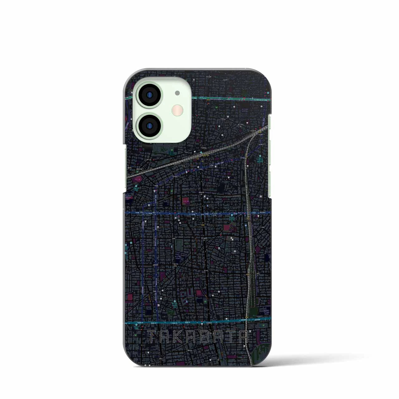 【高畑(愛知県)】地図柄iPhoneケース(バックカバータイプ)