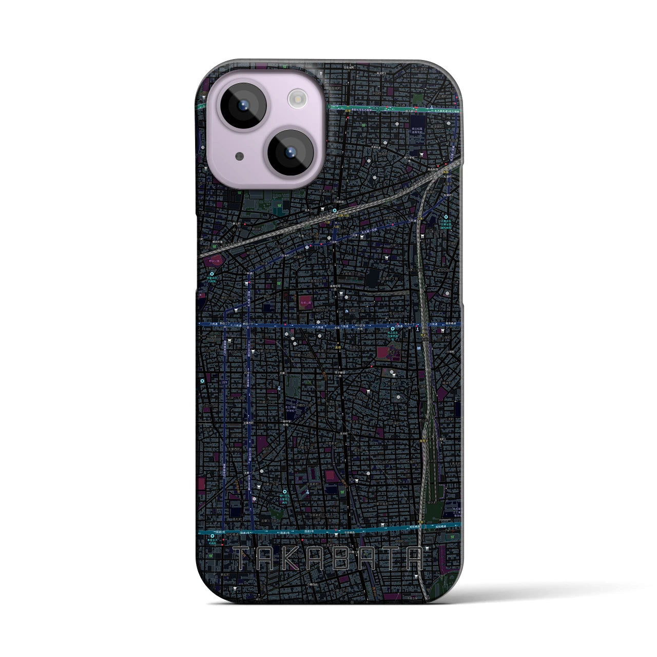 【高畑(愛知県)】地図柄iPhoneケース(バックカバータイプ)