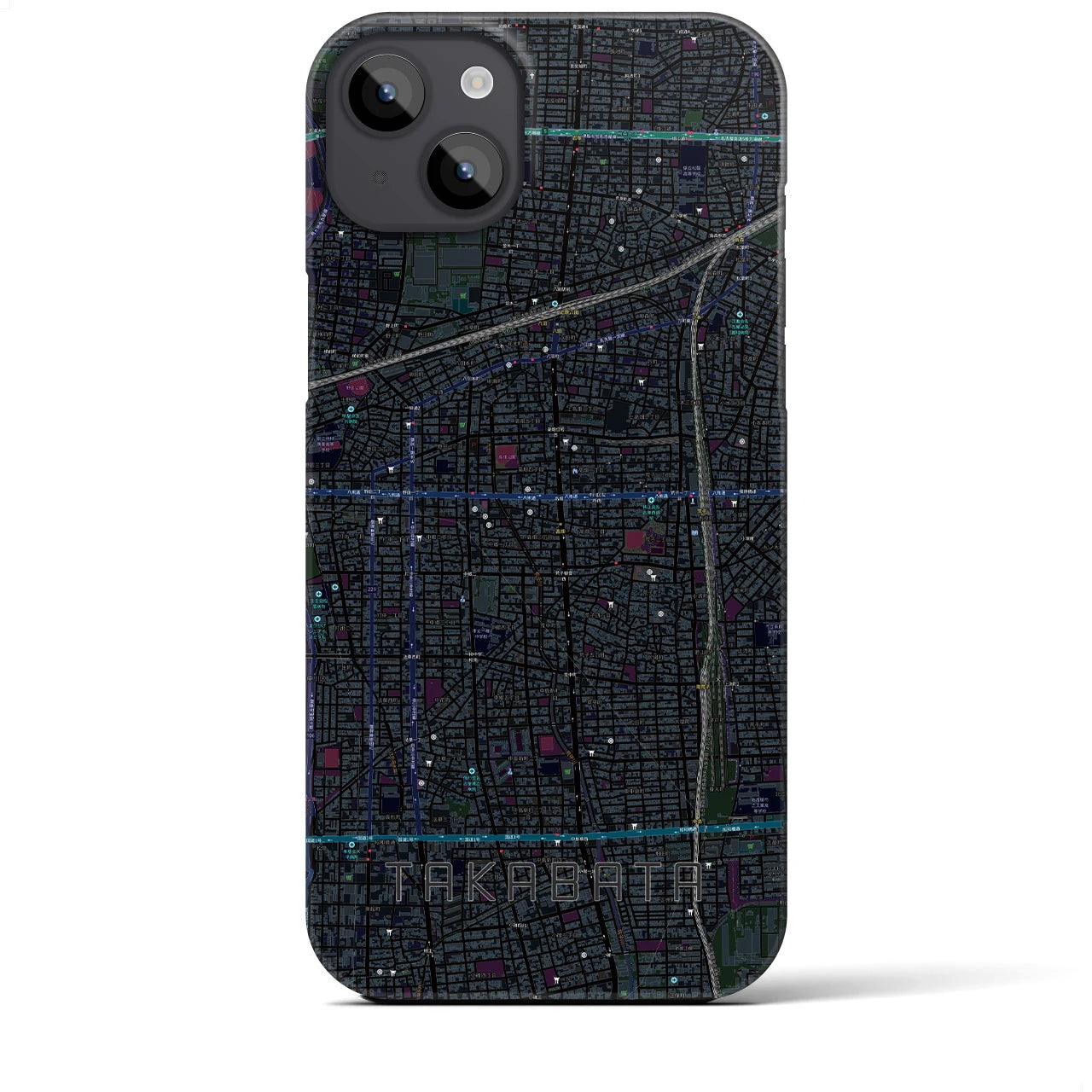 【高畑(愛知県)】地図柄iPhoneケース(バックカバータイプ)