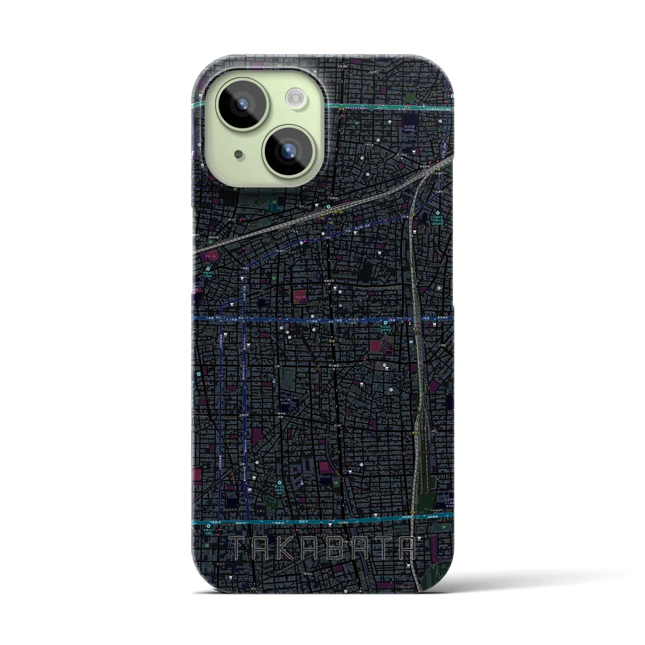 【高畑(愛知県)】地図柄iPhoneケース(バックカバータイプ)
