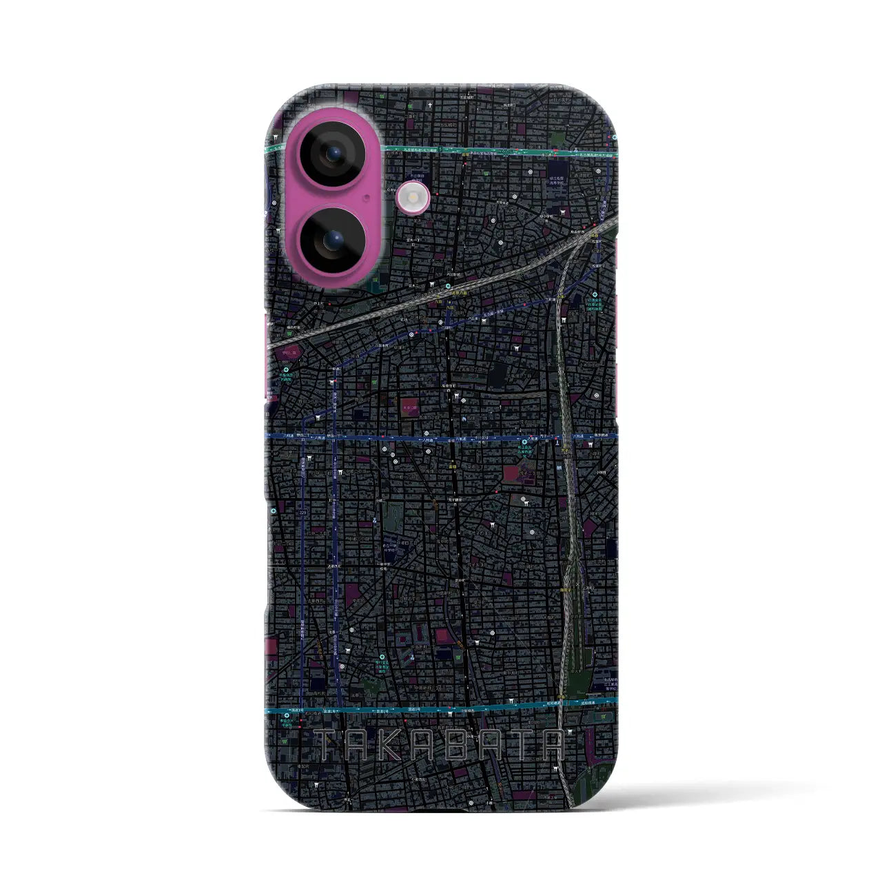 【高畑(愛知県)】地図柄iPhoneケース(バックカバータイプ)