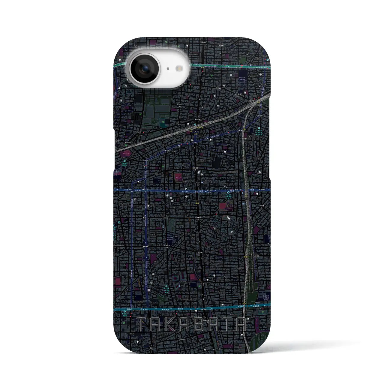 【高畑(愛知県)】地図柄iPhoneケース(バックカバータイプ)
