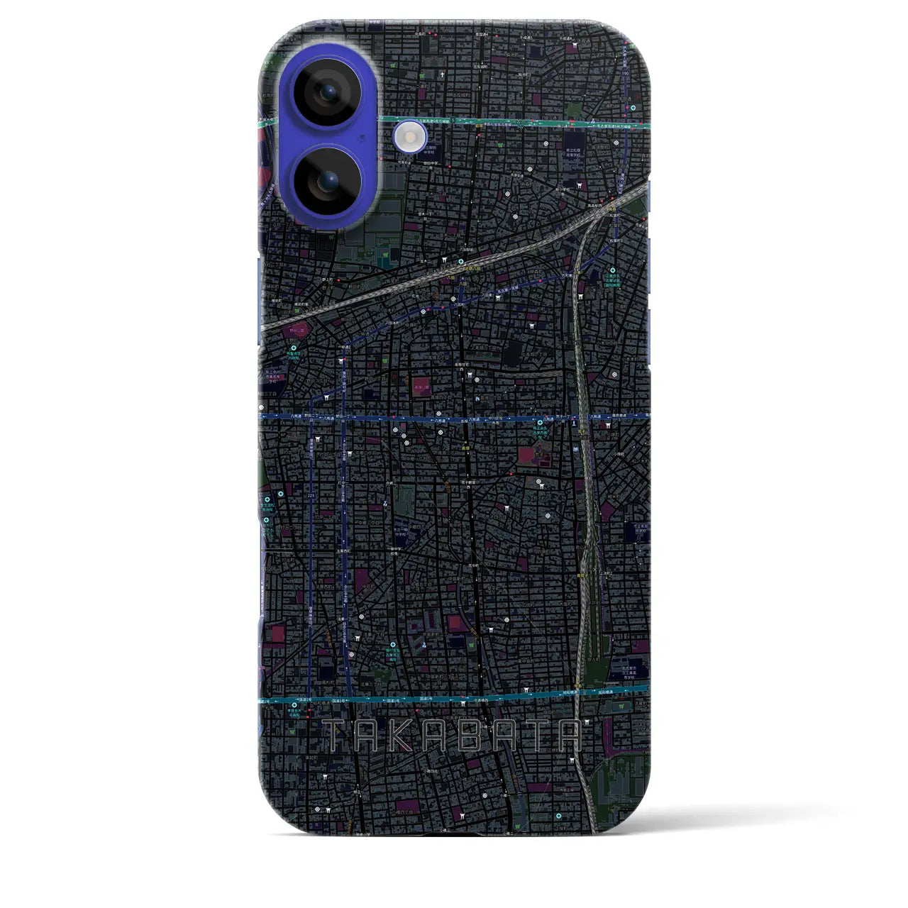 【高畑(愛知県)】地図柄iPhoneケース(バックカバータイプ)