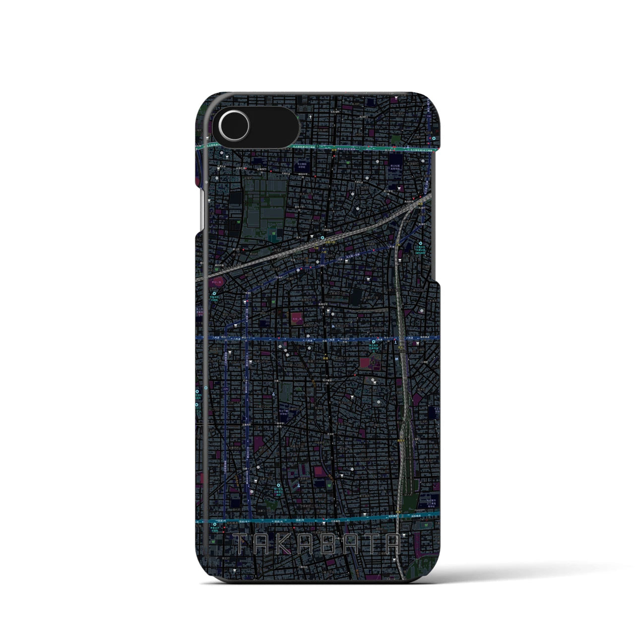 【高畑(愛知県)】地図柄iPhoneケース(バックカバータイプ)