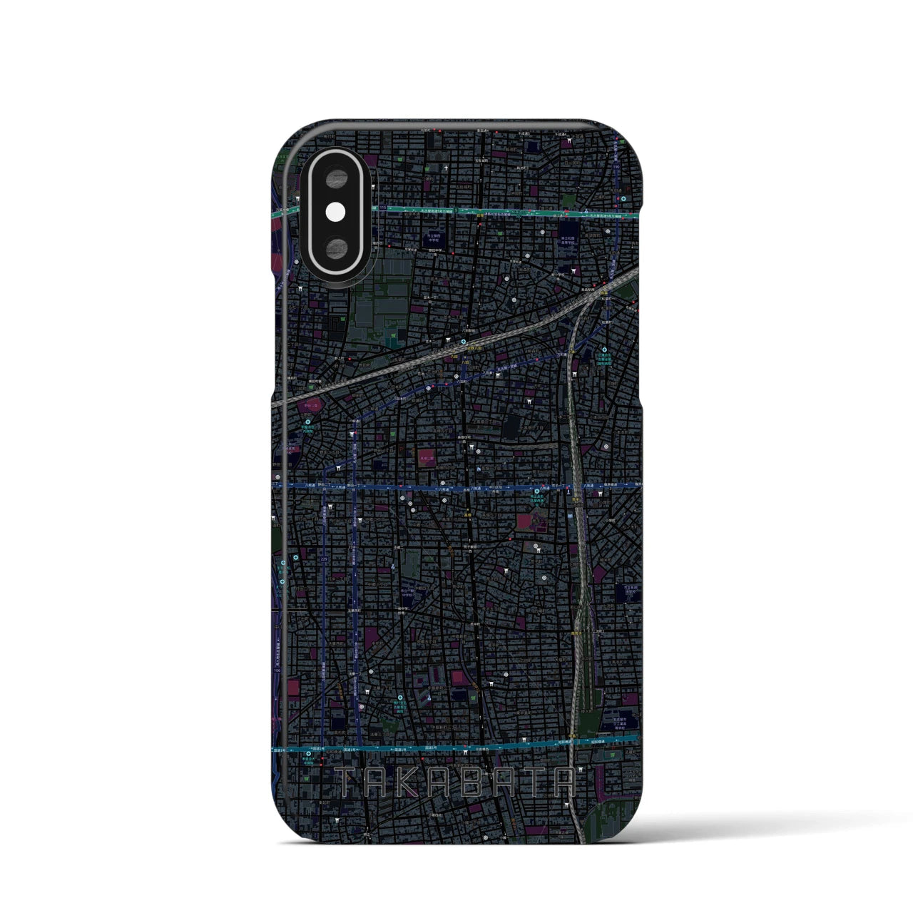 【高畑(愛知県)】地図柄iPhoneケース(バックカバータイプ)