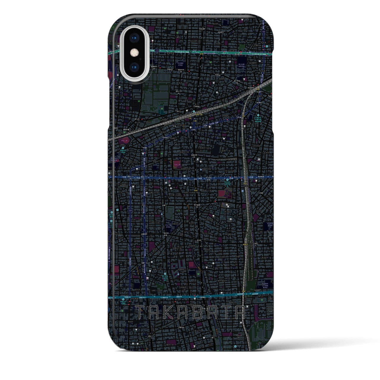 【高畑(愛知県)】地図柄iPhoneケース(バックカバータイプ)