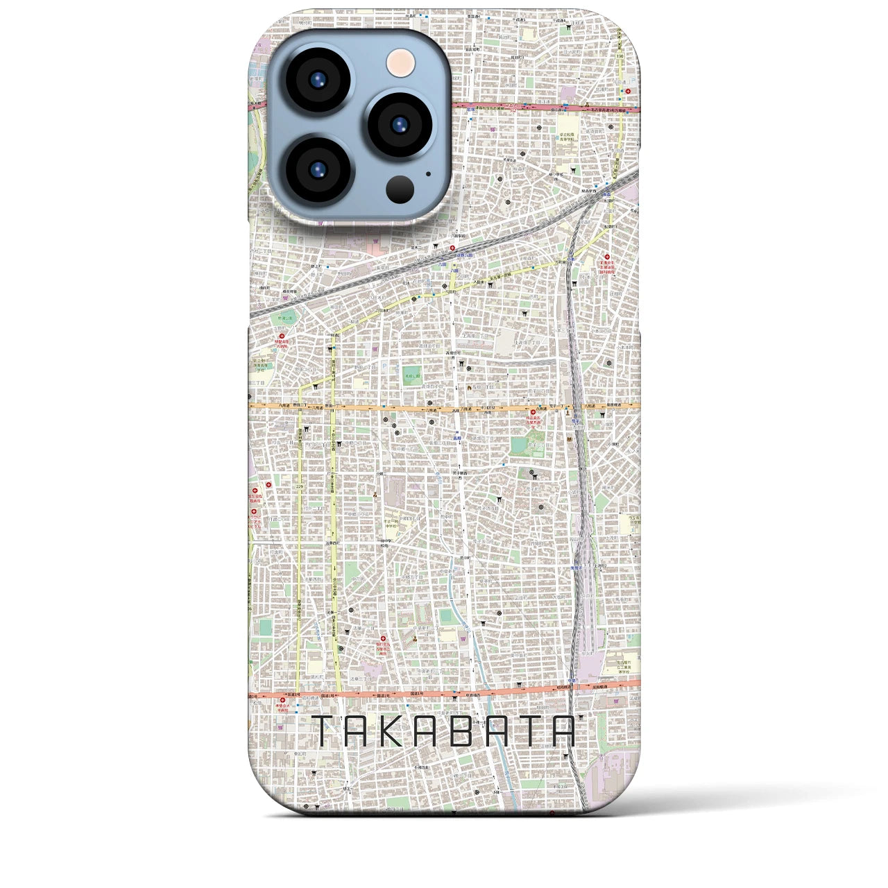 【高畑(愛知県)】地図柄iPhoneケース(バックカバータイプ)