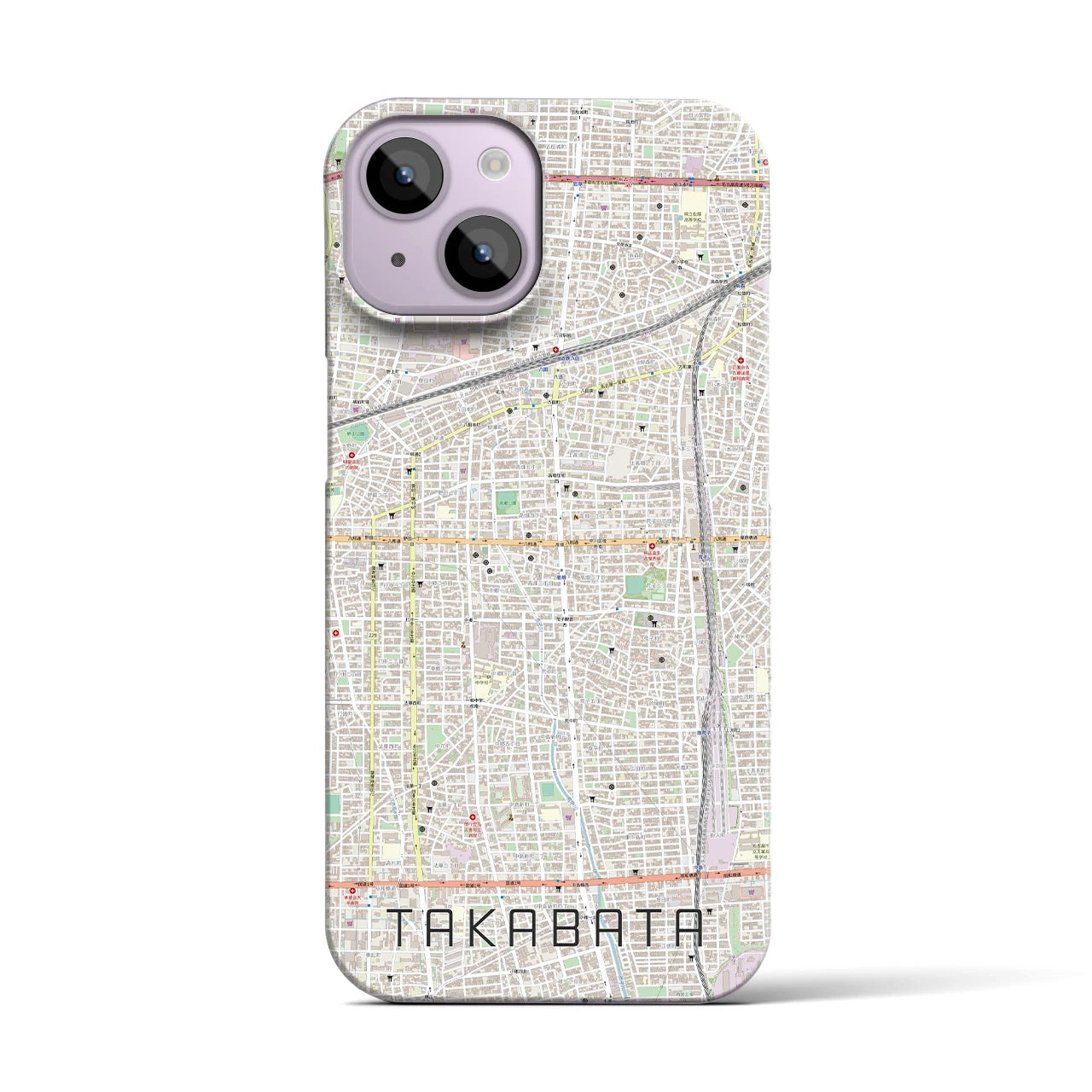 【高畑(愛知県)】地図柄iPhoneケース(バックカバータイプ)