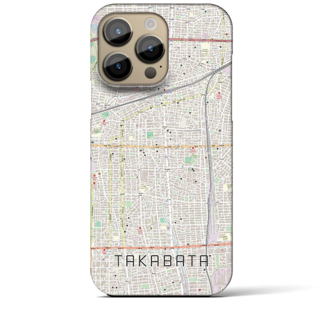 【高畑(愛知県)】地図柄iPhoneケース(バックカバータイプ)