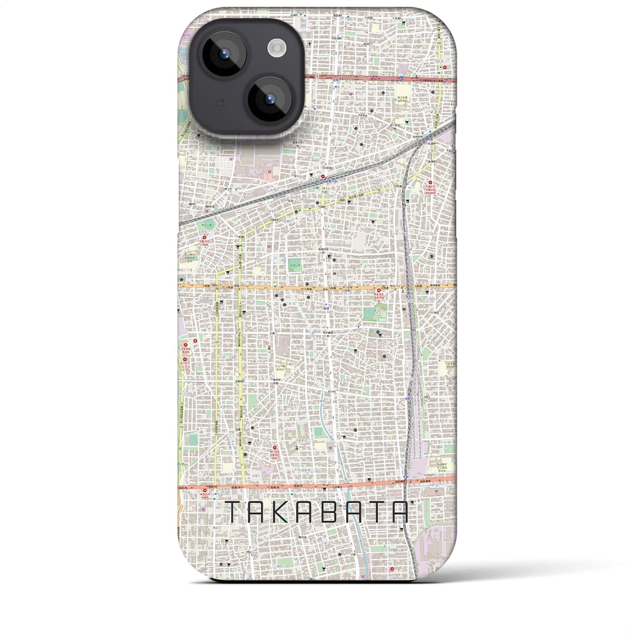 【高畑(愛知県)】地図柄iPhoneケース(バックカバータイプ)