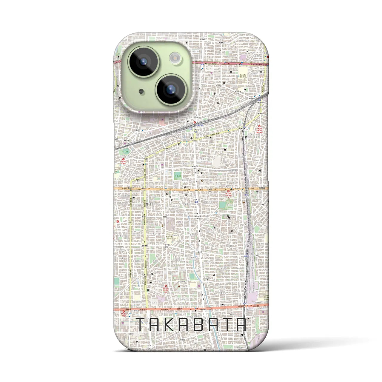 【高畑(愛知県)】地図柄iPhoneケース(バックカバータイプ)