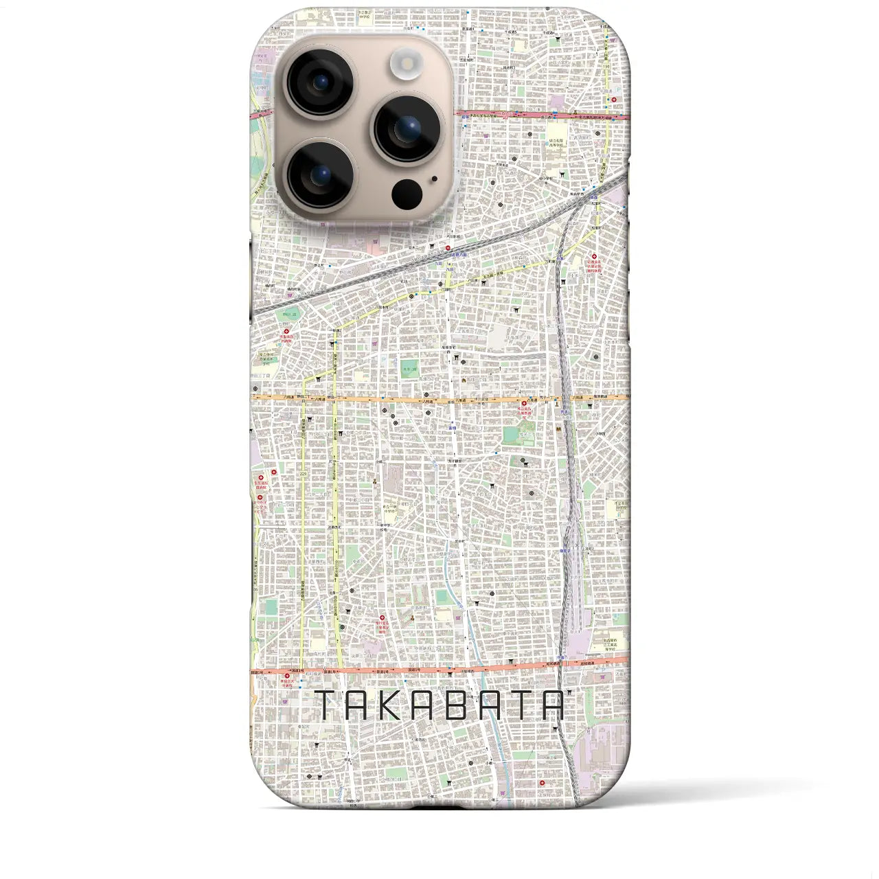 【高畑(愛知県)】地図柄iPhoneケース(バックカバータイプ)