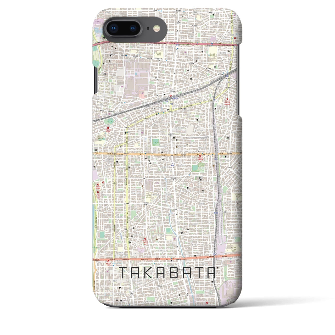 【高畑(愛知県)】地図柄iPhoneケース(バックカバータイプ)