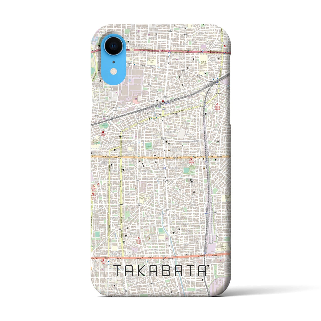 【高畑(愛知県)】地図柄iPhoneケース(バックカバータイプ)
