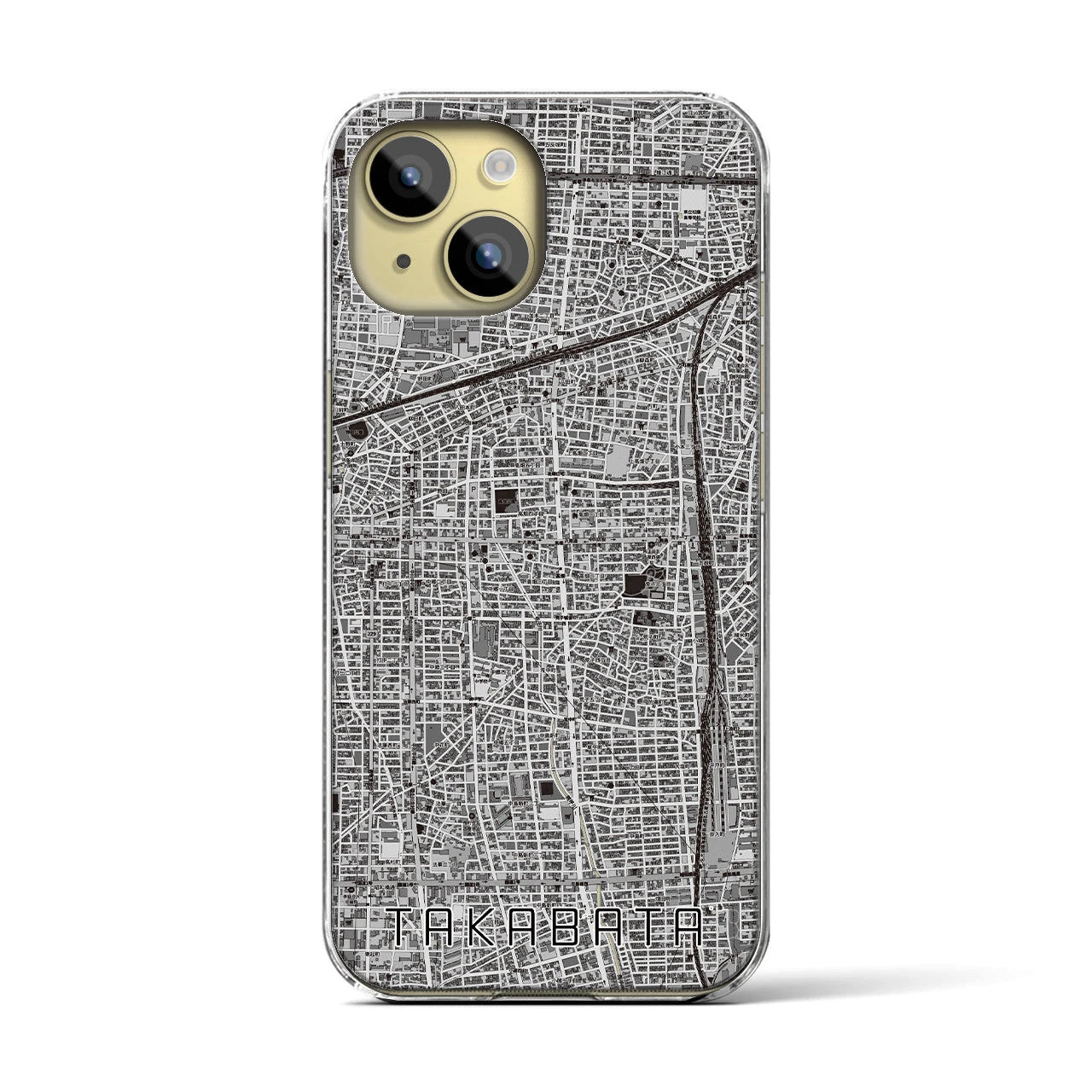 【高畑(愛知県)】地図柄iPhoneケース(クリアタイプ)