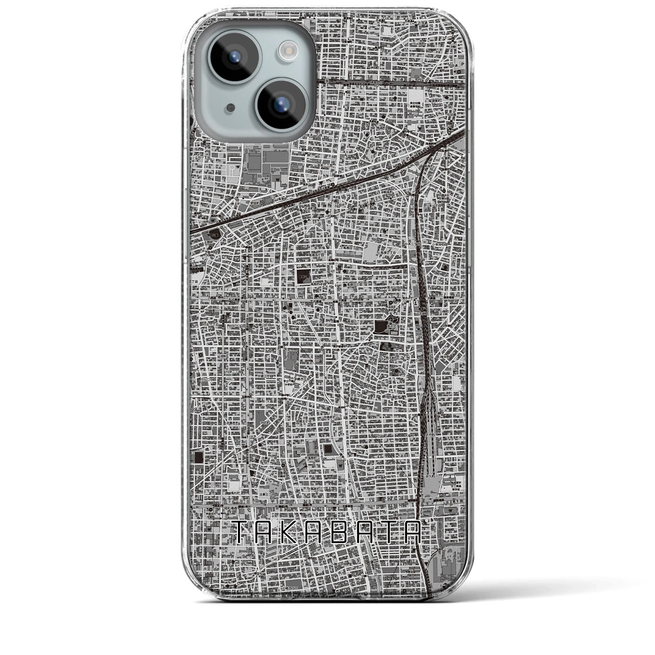 【高畑(愛知県)】地図柄iPhoneケース(クリアタイプ)