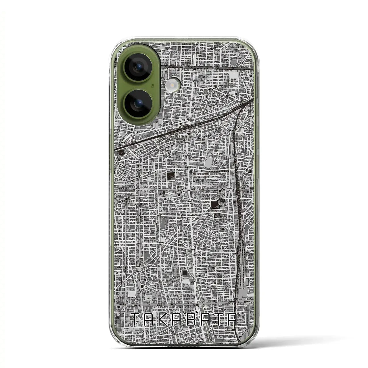 【高畑(愛知県)】地図柄iPhoneケース(クリアタイプ)モノトーン・iPhone 17 Pro Max 用