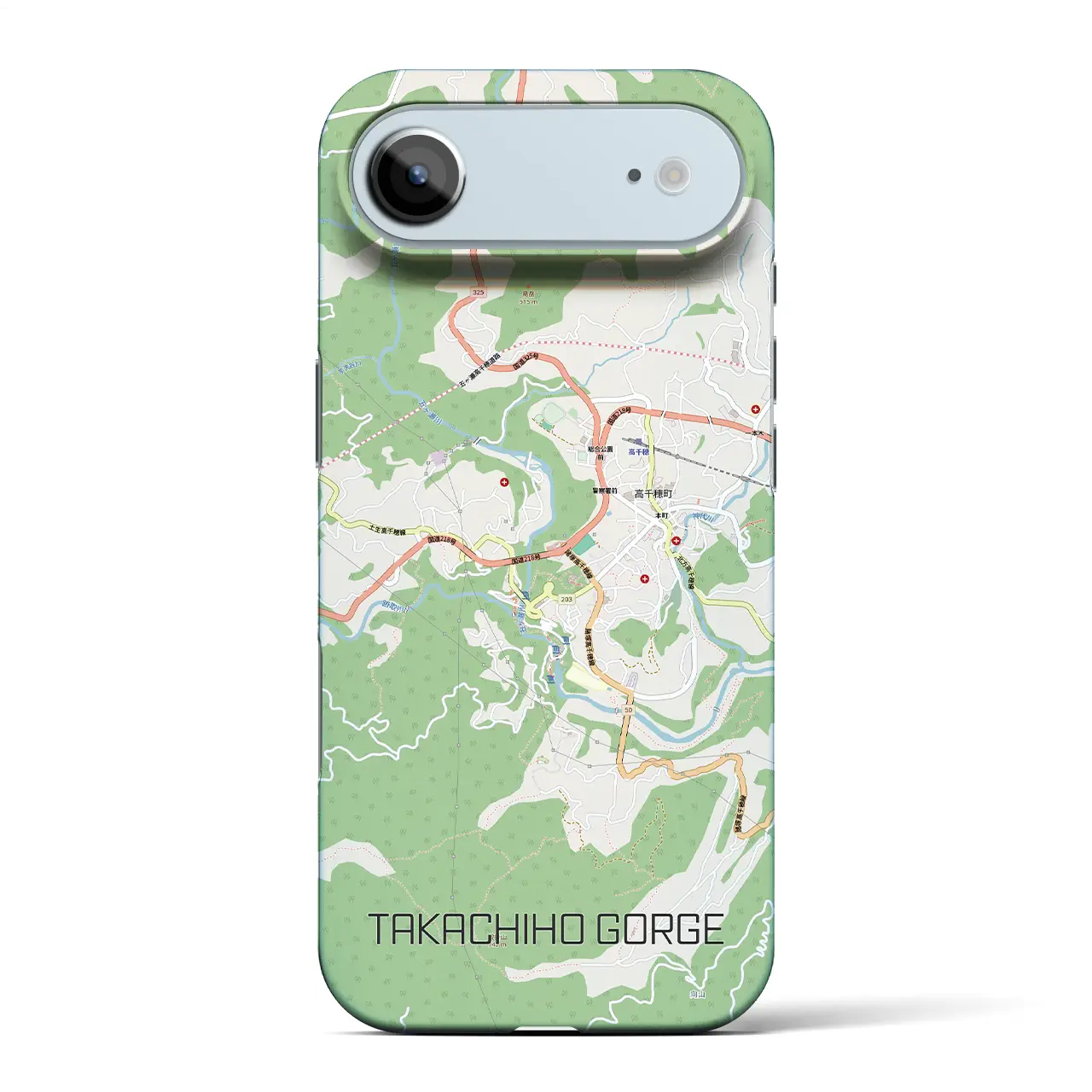 【高千穂峡(宮崎県)】地図柄iPhoneケース(バックカバータイプ)ナチュラル・iPhone 17 Pro Max 用