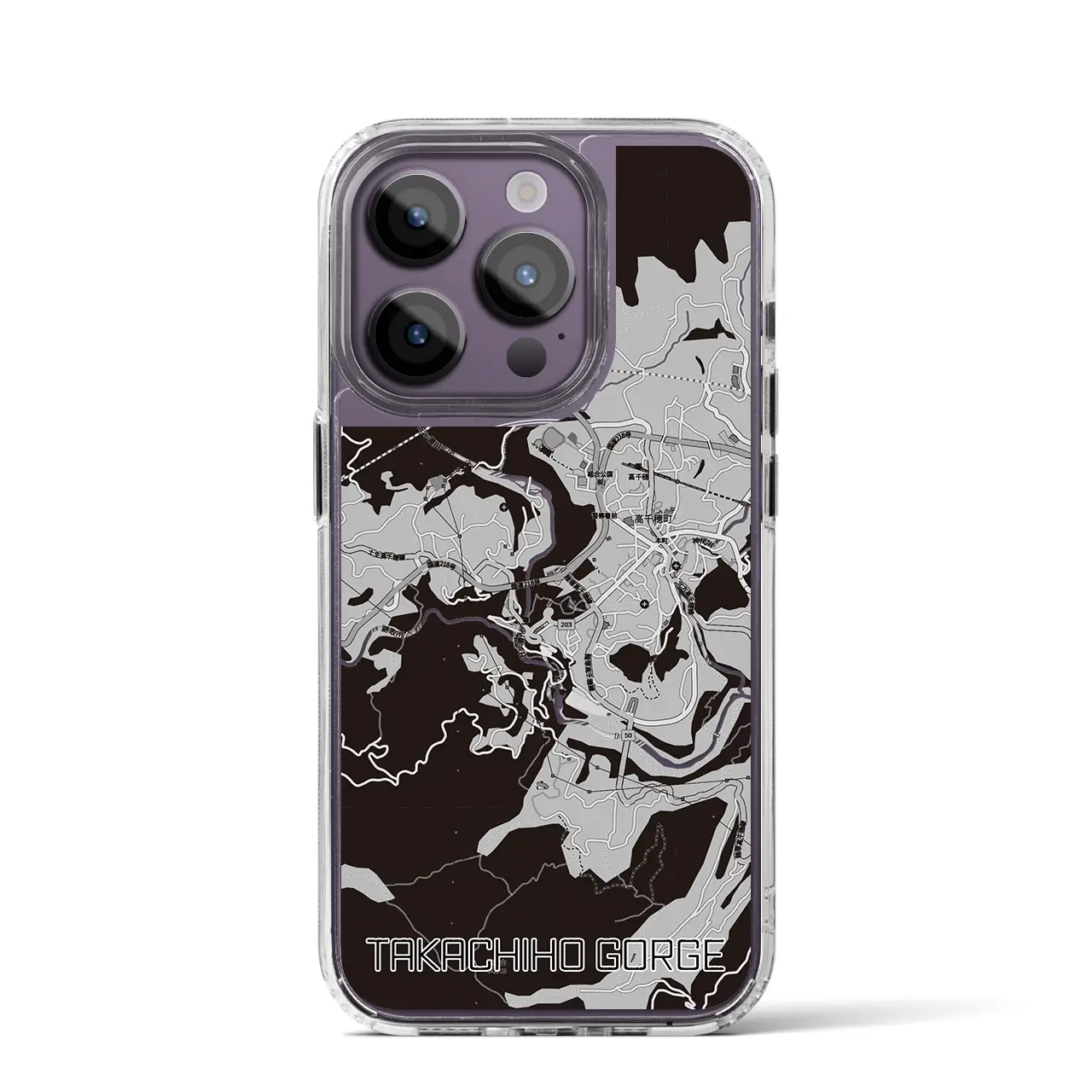 【高千穂峡(宮崎県)】地図柄iPhoneケース(MagSafeタイプ)