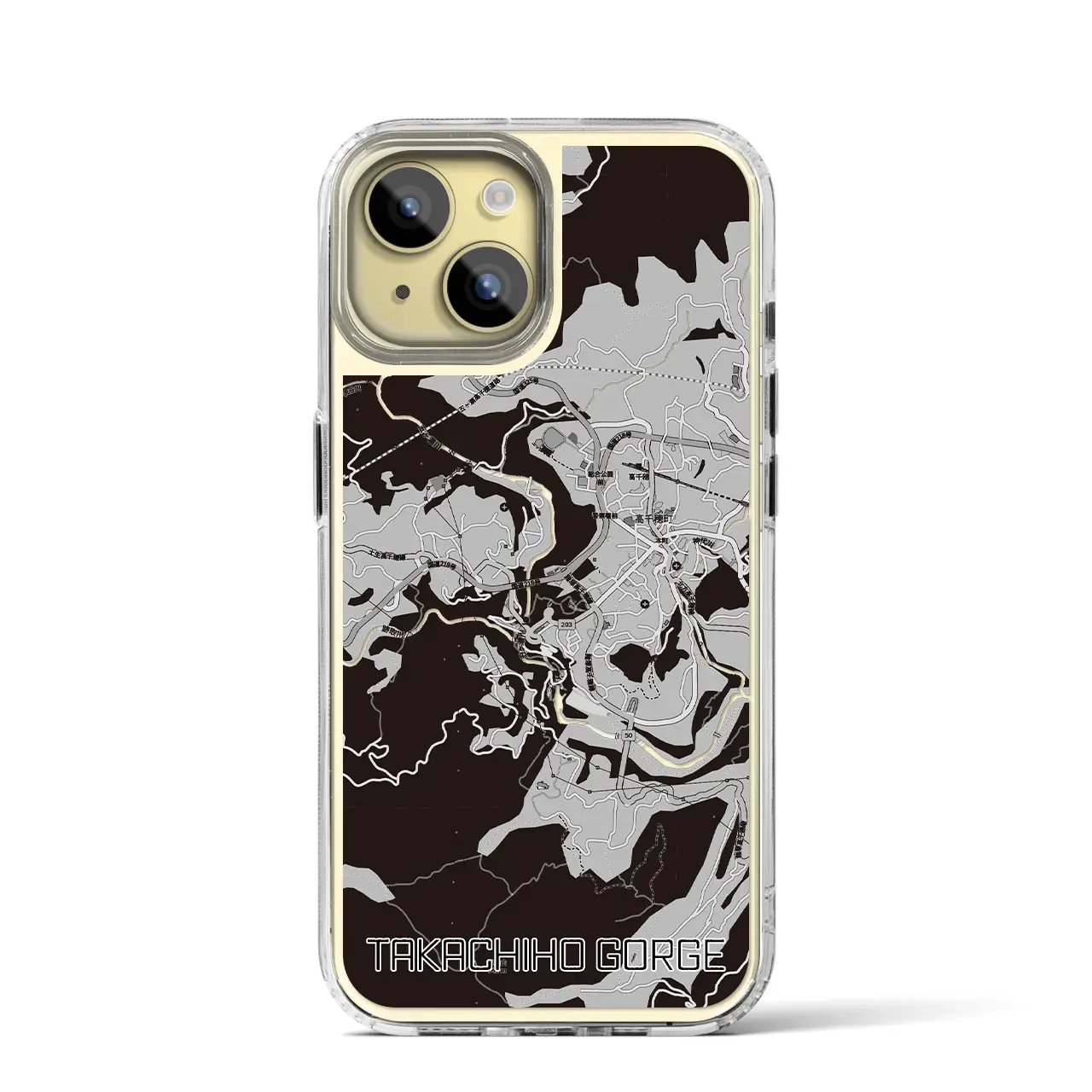 【高千穂峡(宮崎県)】地図柄iPhoneケース(MagSafeタイプ)