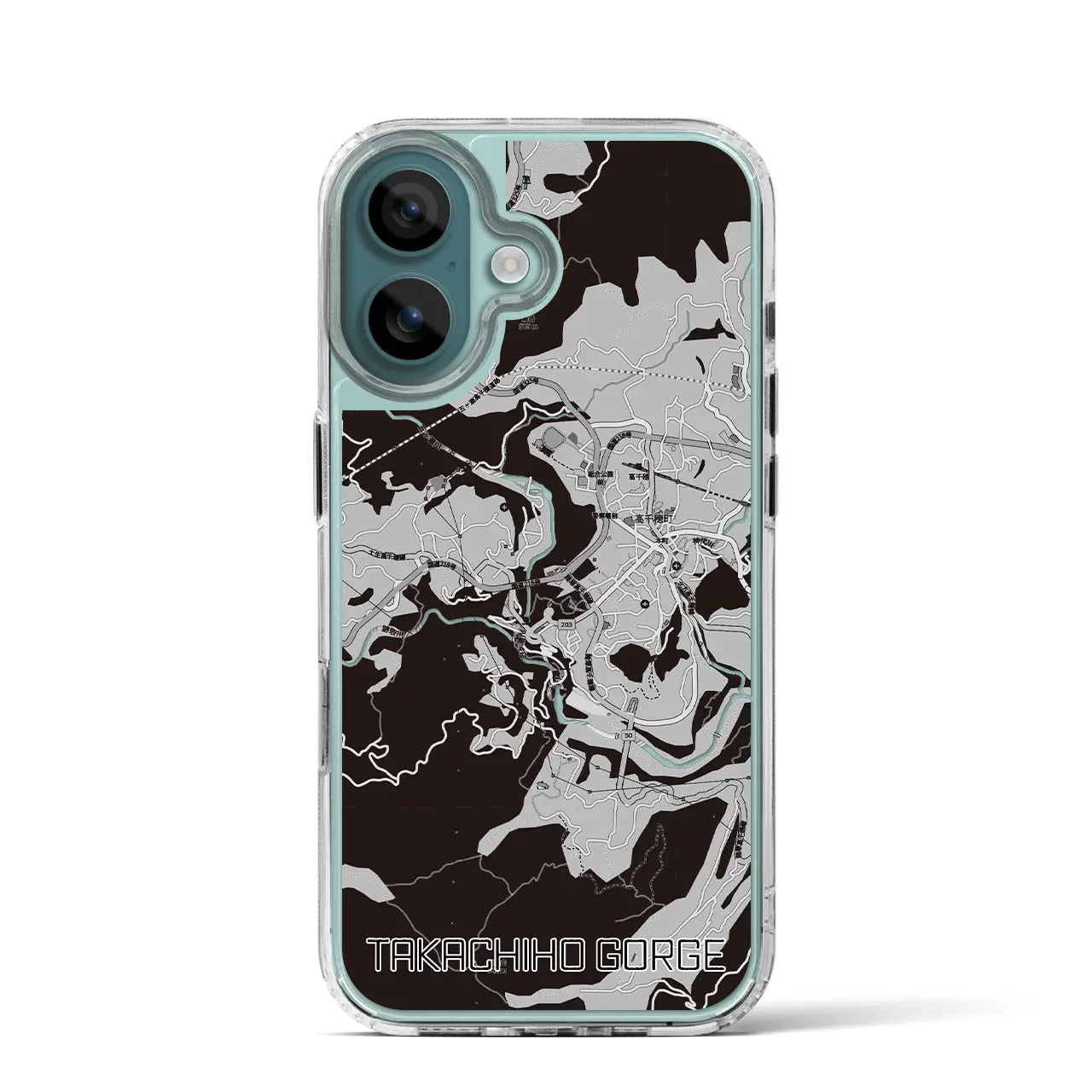 【高千穂峡(宮崎県)】地図柄iPhoneケース(MagSafeタイプ)