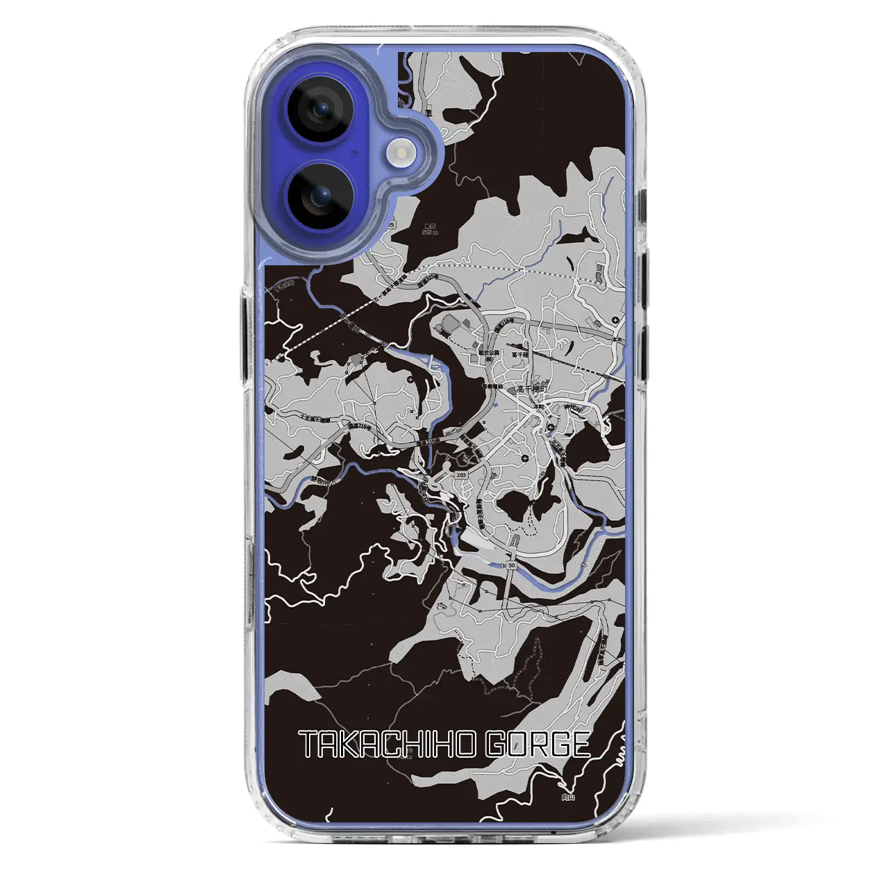 【高千穂峡(宮崎県)】地図柄iPhoneケース(MagSafeタイプ)