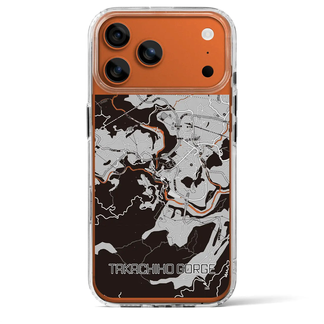 【高千穂峡(宮崎県)】地図柄iPhoneケース(MagSafeタイプ)