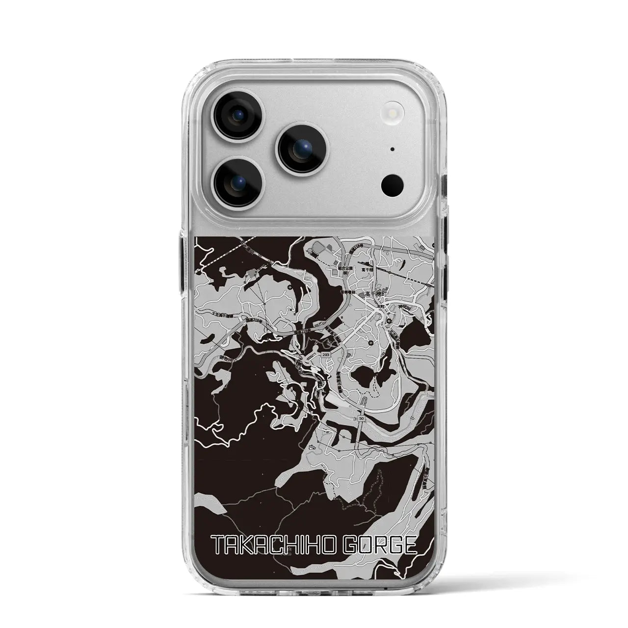 【高千穂峡(宮崎県)】地図柄iPhoneケース(MagSafeタイプ)