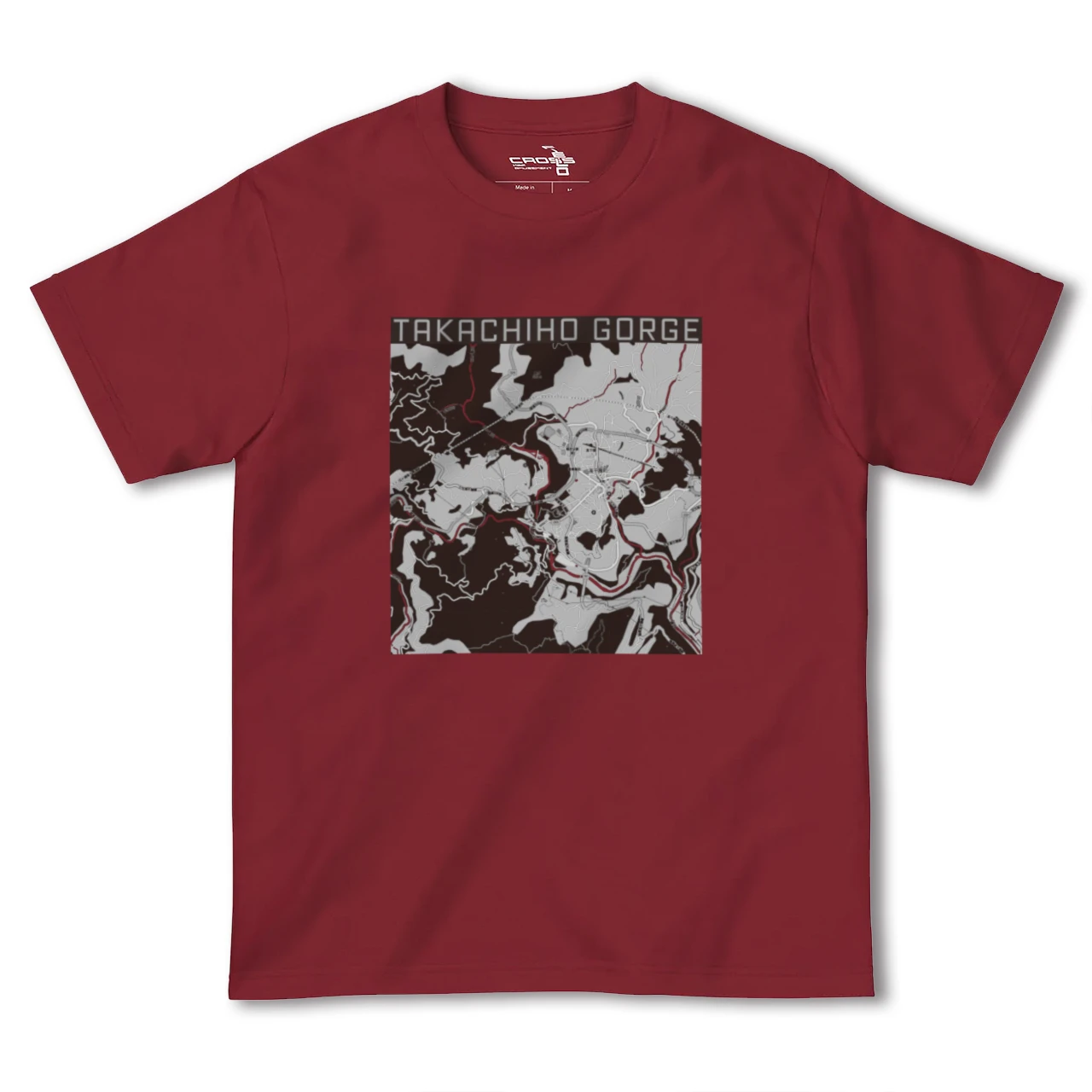 【高千穂峡(宮崎県)】地図柄ヘビーウェイトTシャツ