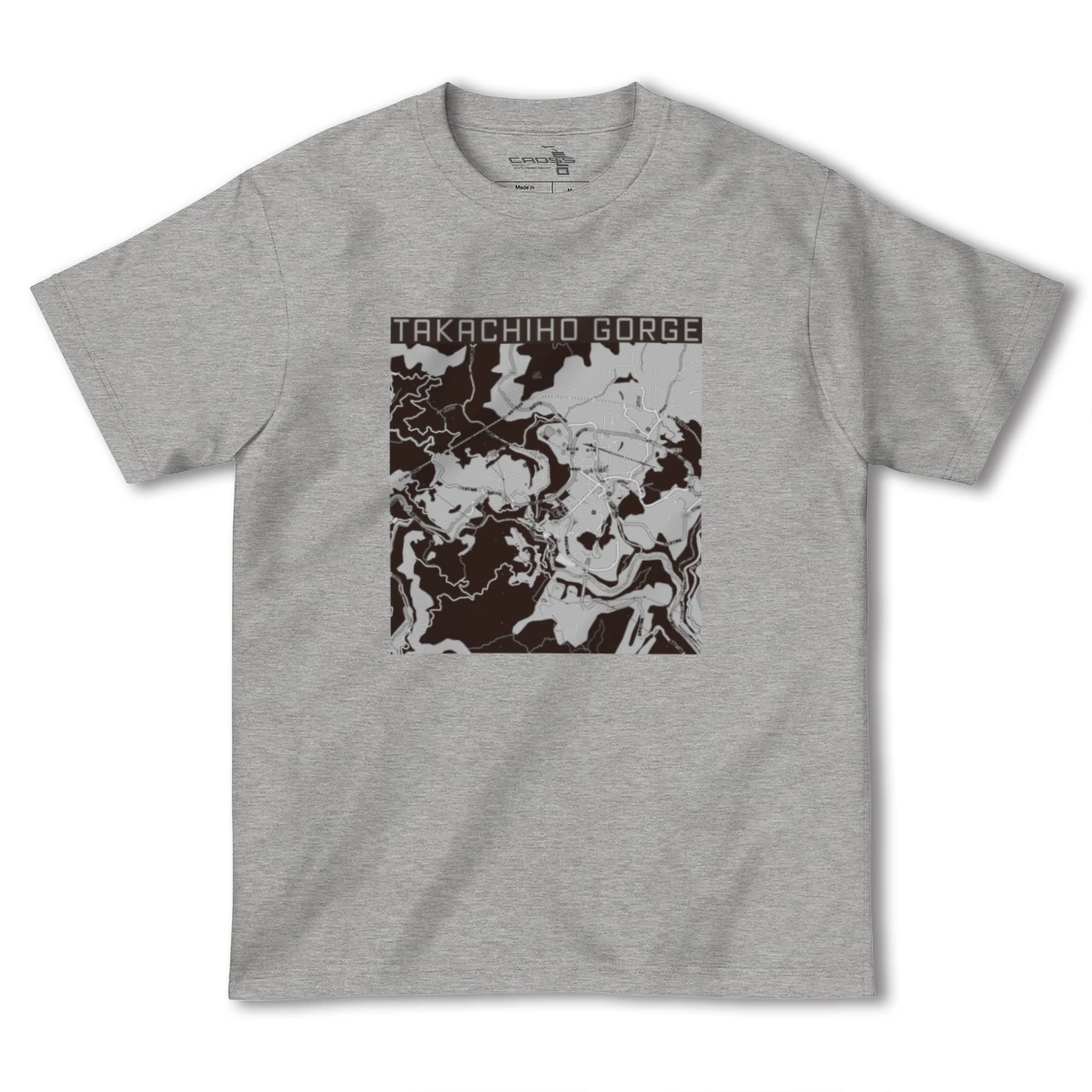 【高千穂峡(宮崎県)】地図柄ヘビーウェイトTシャツ