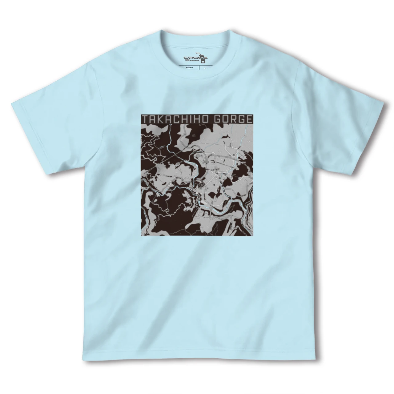 【高千穂峡(宮崎県)】地図柄ヘビーウェイトTシャツ