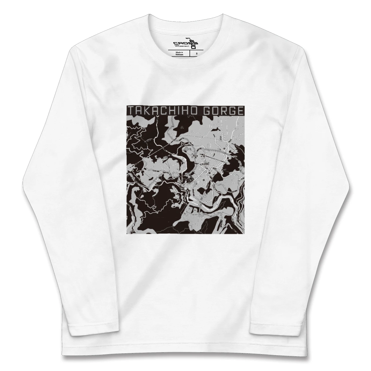 【高千穂峡(宮崎県)】地図柄ロングスリーブTシャツ