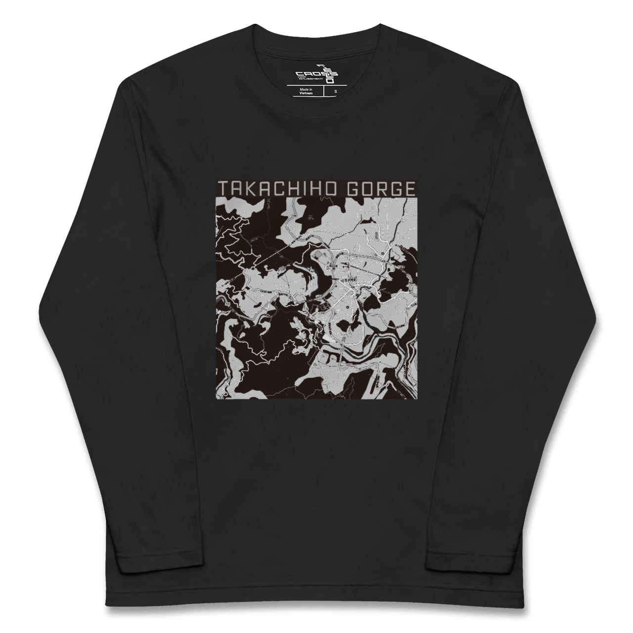 【高千穂峡(宮崎県)】地図柄ロングスリーブTシャツ