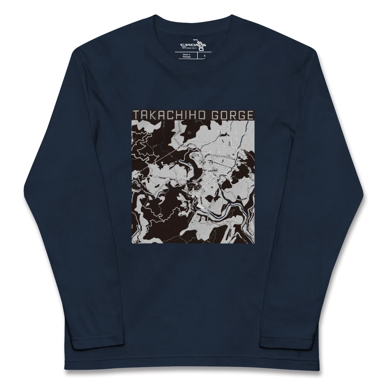 【高千穂峡(宮崎県)】地図柄ロングスリーブTシャツ