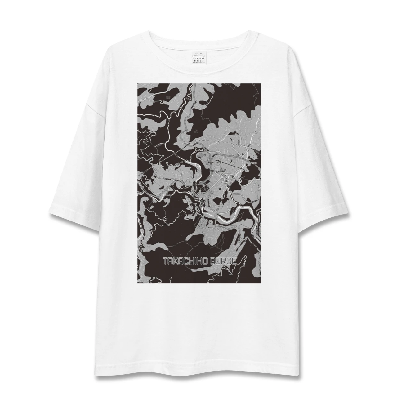 【高千穂峡(宮崎県)】地図柄ビッグシルエットTシャツ