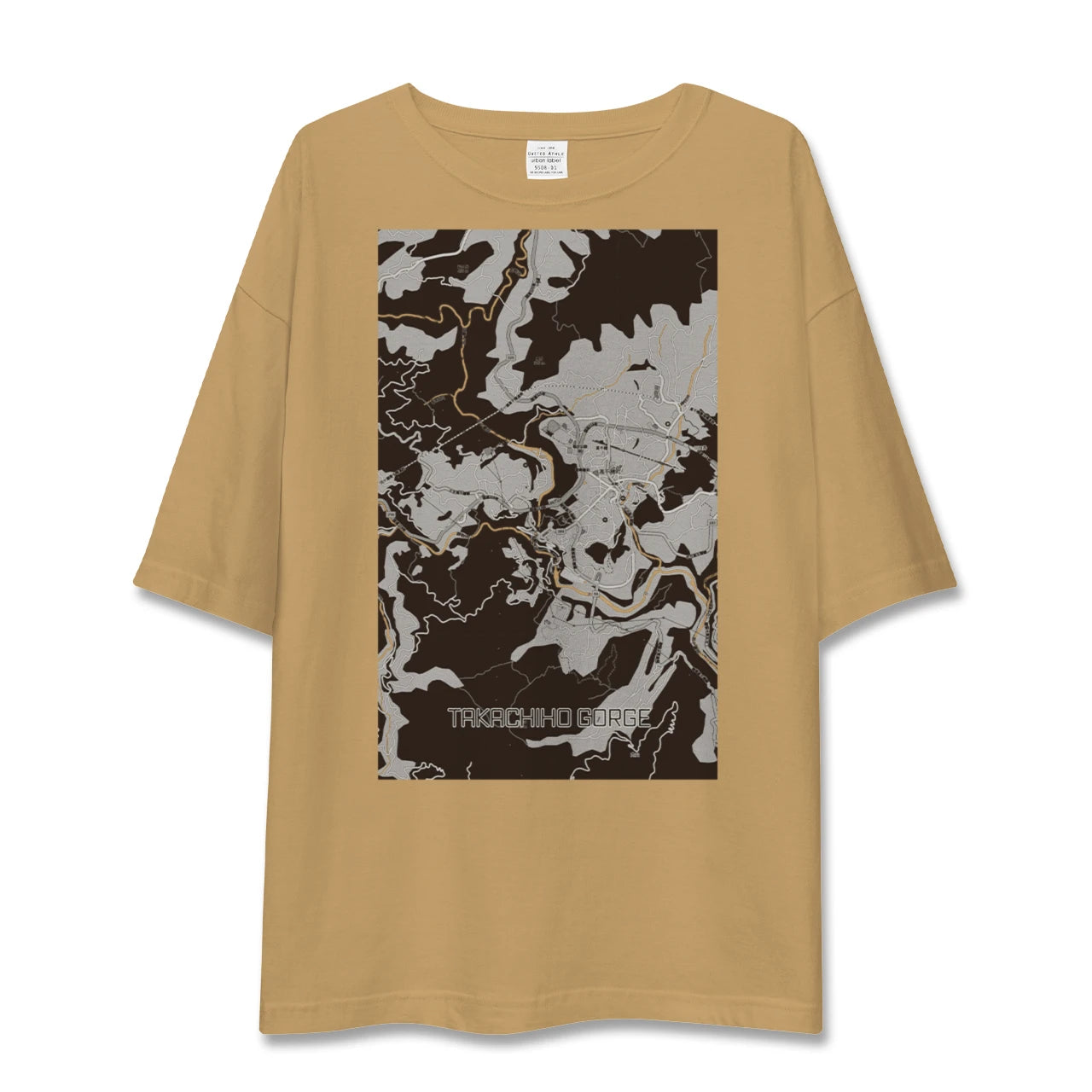 【高千穂峡(宮崎県)】地図柄ビッグシルエットTシャツ