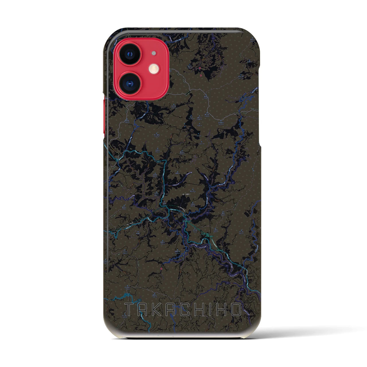 【高千穂(宮崎県)】地図柄iPhoneケース(バックカバータイプ)
