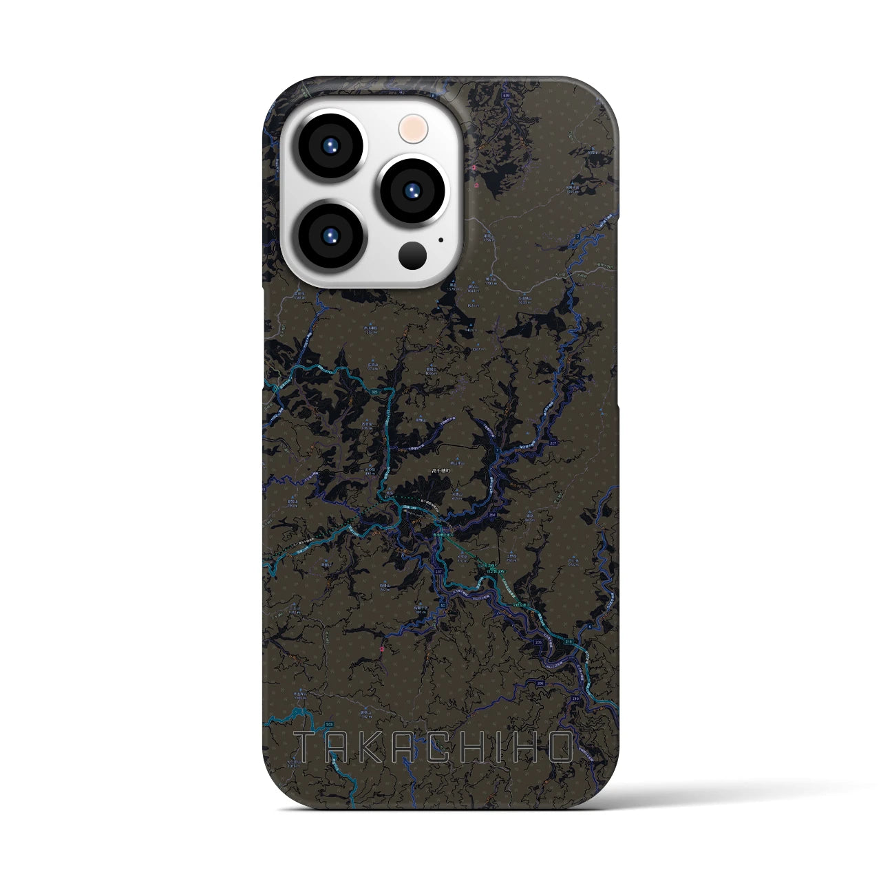 【高千穂(宮崎県)】地図柄iPhoneケース(バックカバータイプ)