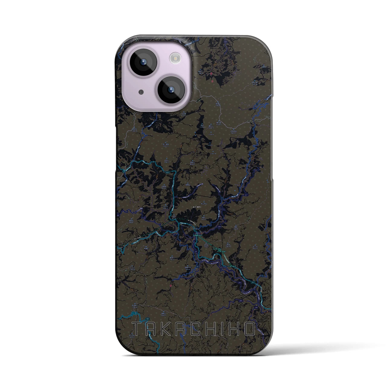 【高千穂(宮崎県)】地図柄iPhoneケース(バックカバータイプ)