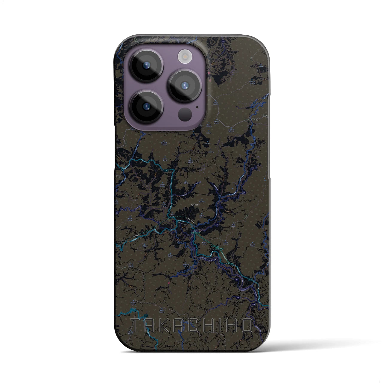 【高千穂(宮崎県)】地図柄iPhoneケース(バックカバータイプ)