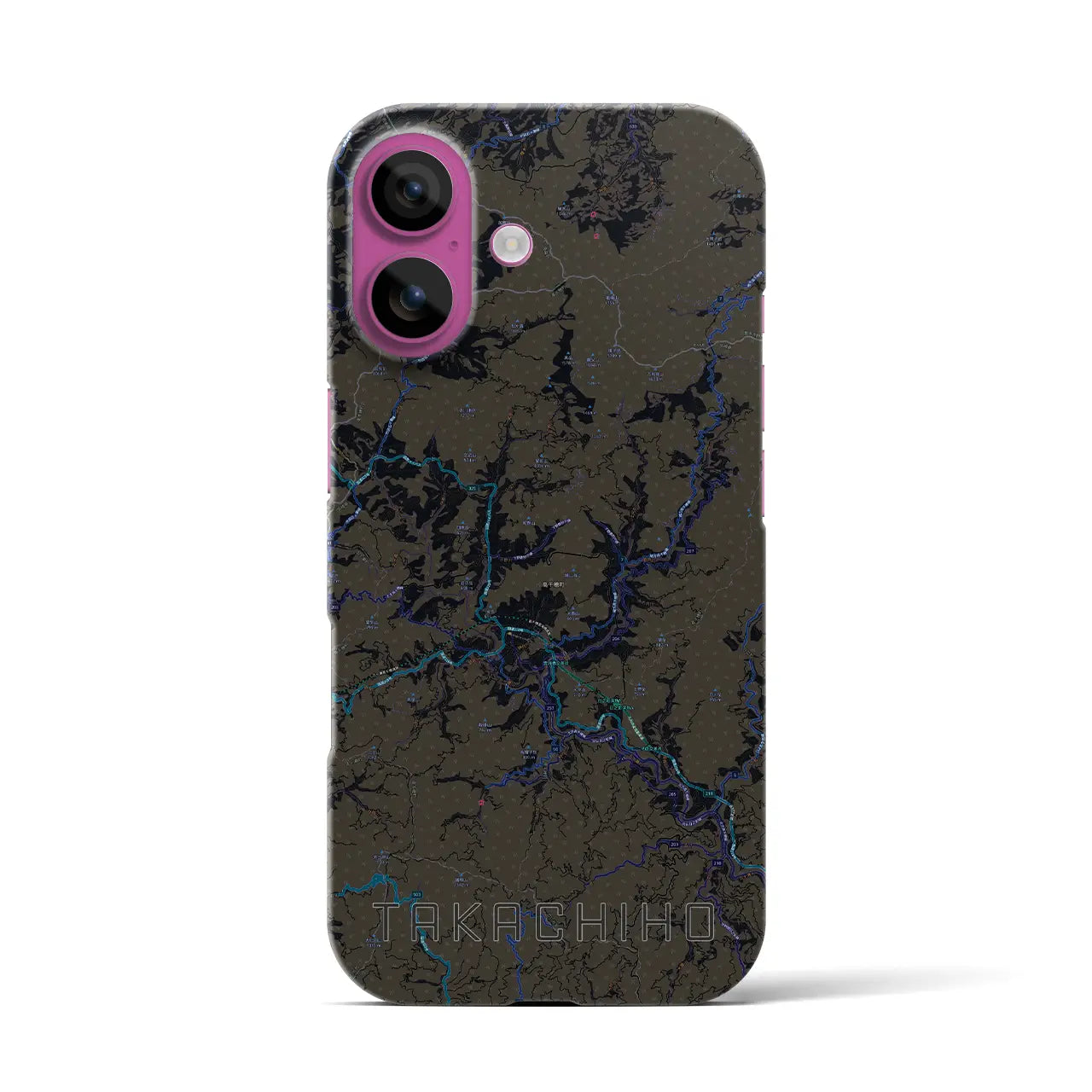 【高千穂(宮崎県)】地図柄iPhoneケース(バックカバータイプ)